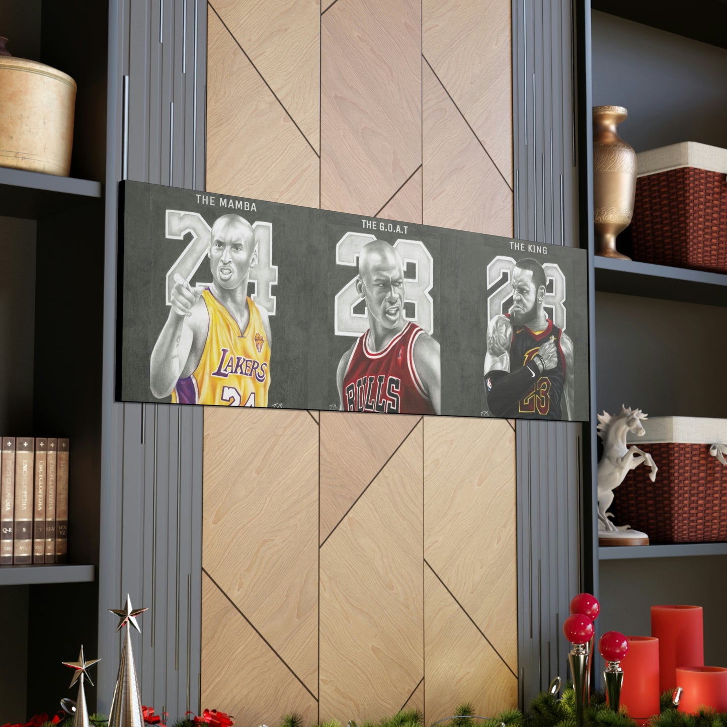 Mamba, GOAT, King - Limited Collage Canvas - Tommy Manning Art