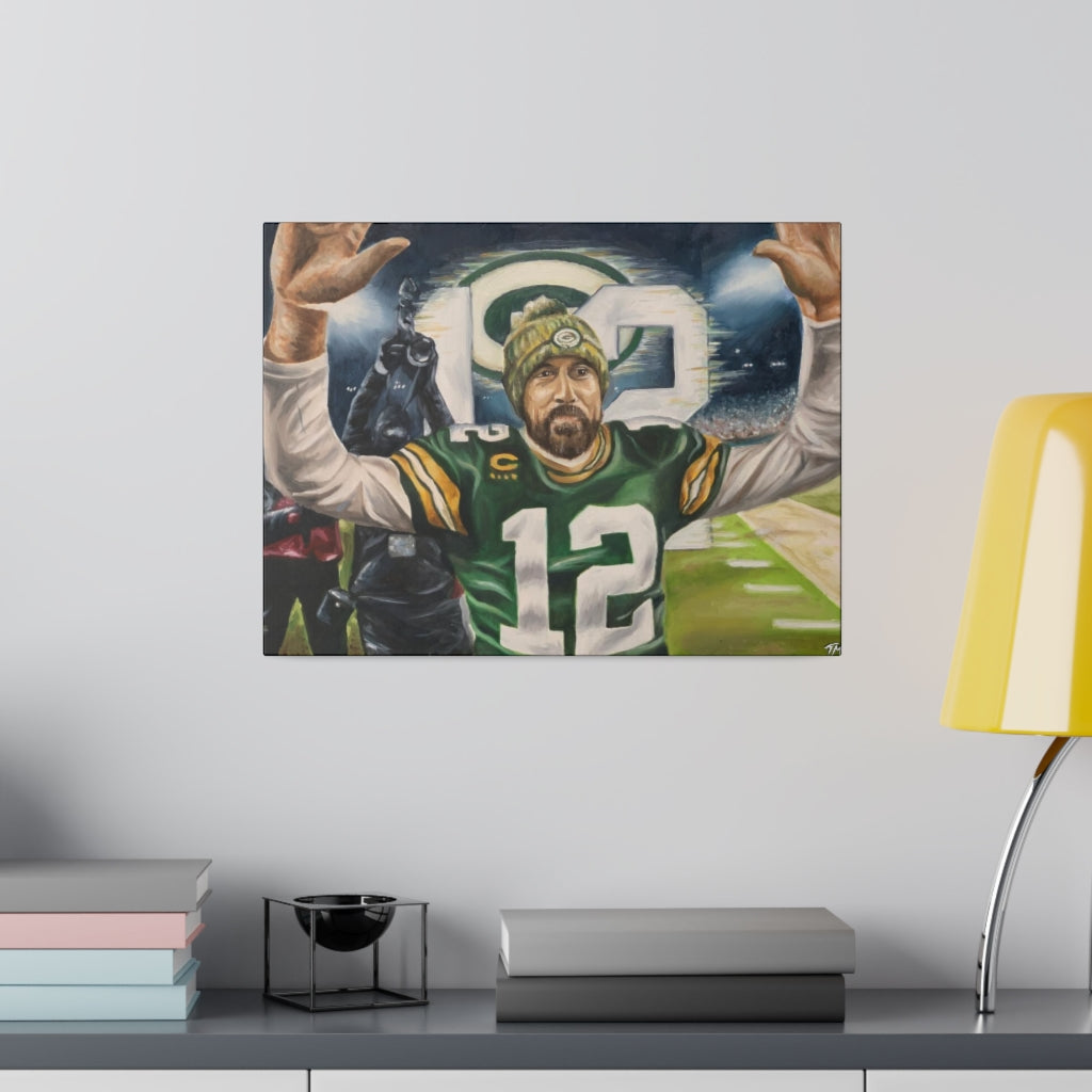 Aaron Rodgers - Canvas - Tommy Manning Art