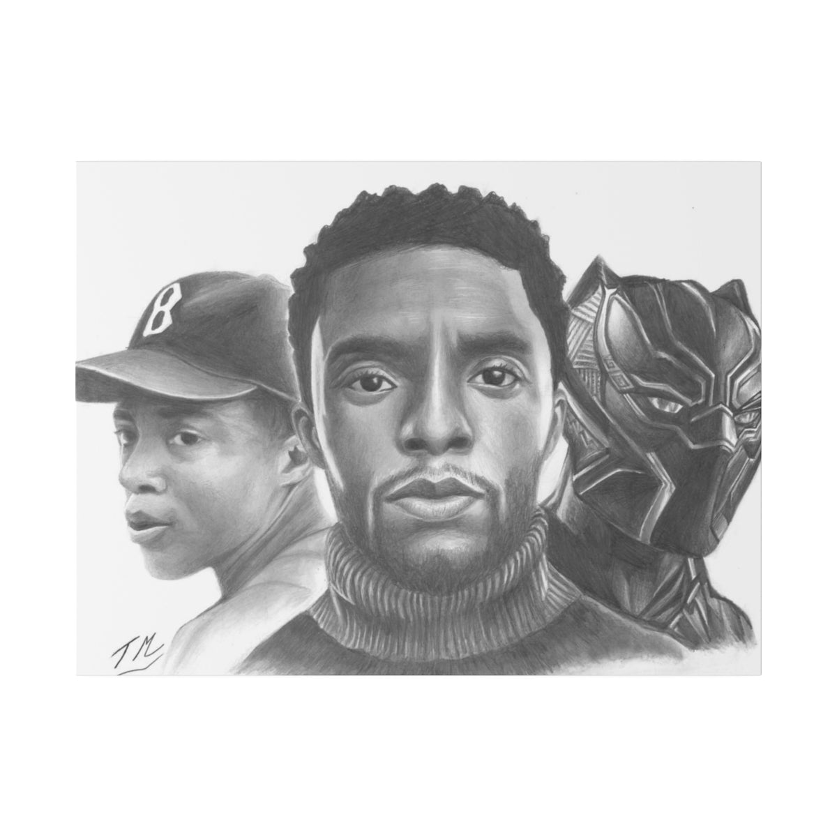 Chadwick Boseman - Canvas - Tommy Manning Art