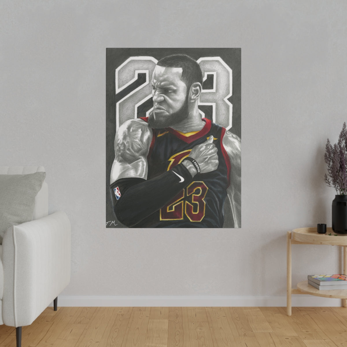 CAVS LEBRON - Canvas - Tommy Manning Art