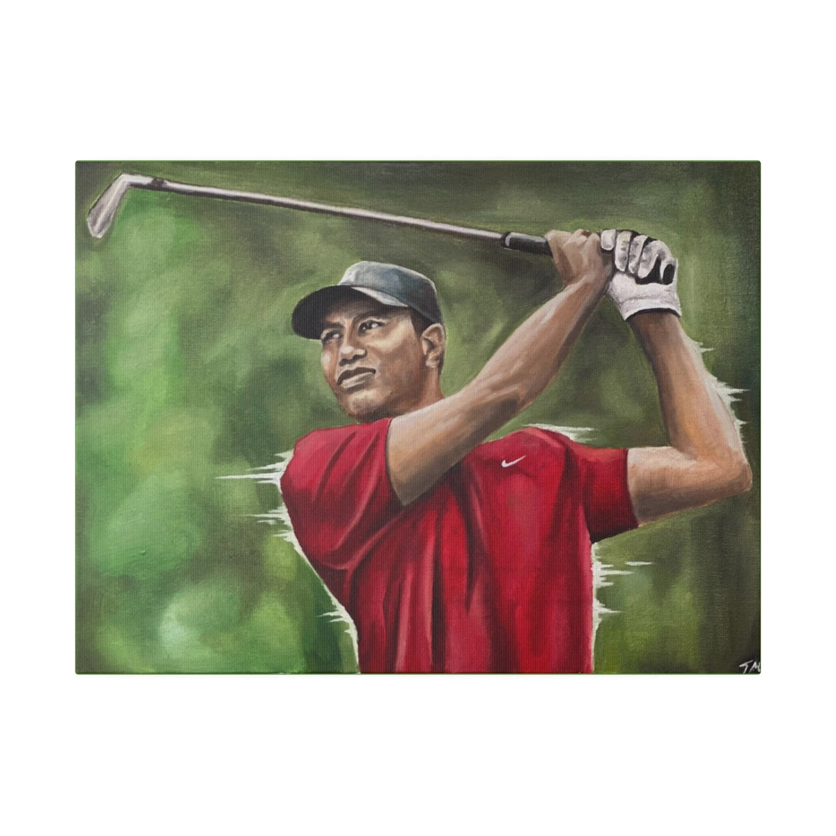 TIGER WOODS - Canvas - Tommy Manning Art