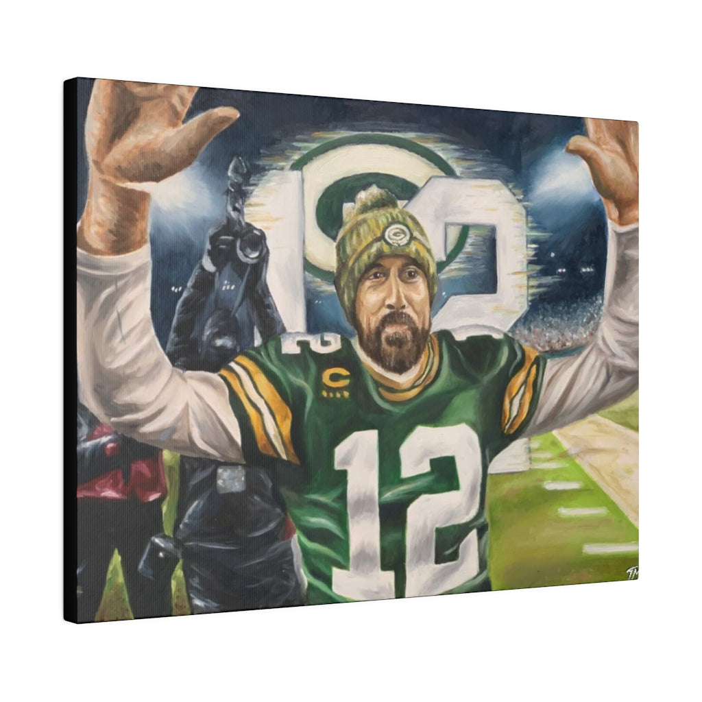 Aaron Rodgers - Canvas - Tommy Manning Art