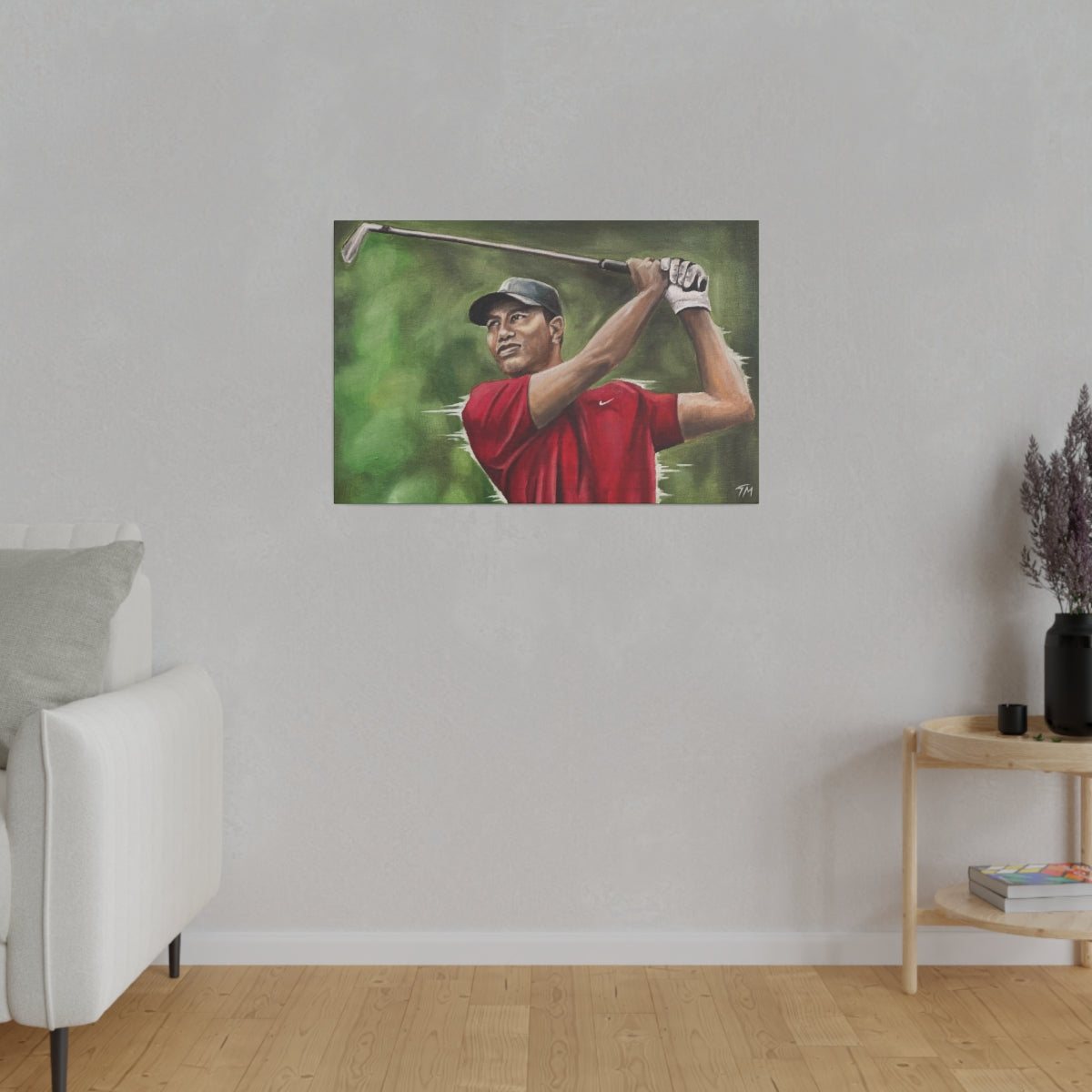 TIGER WOODS - Canvas - Tommy Manning Art
