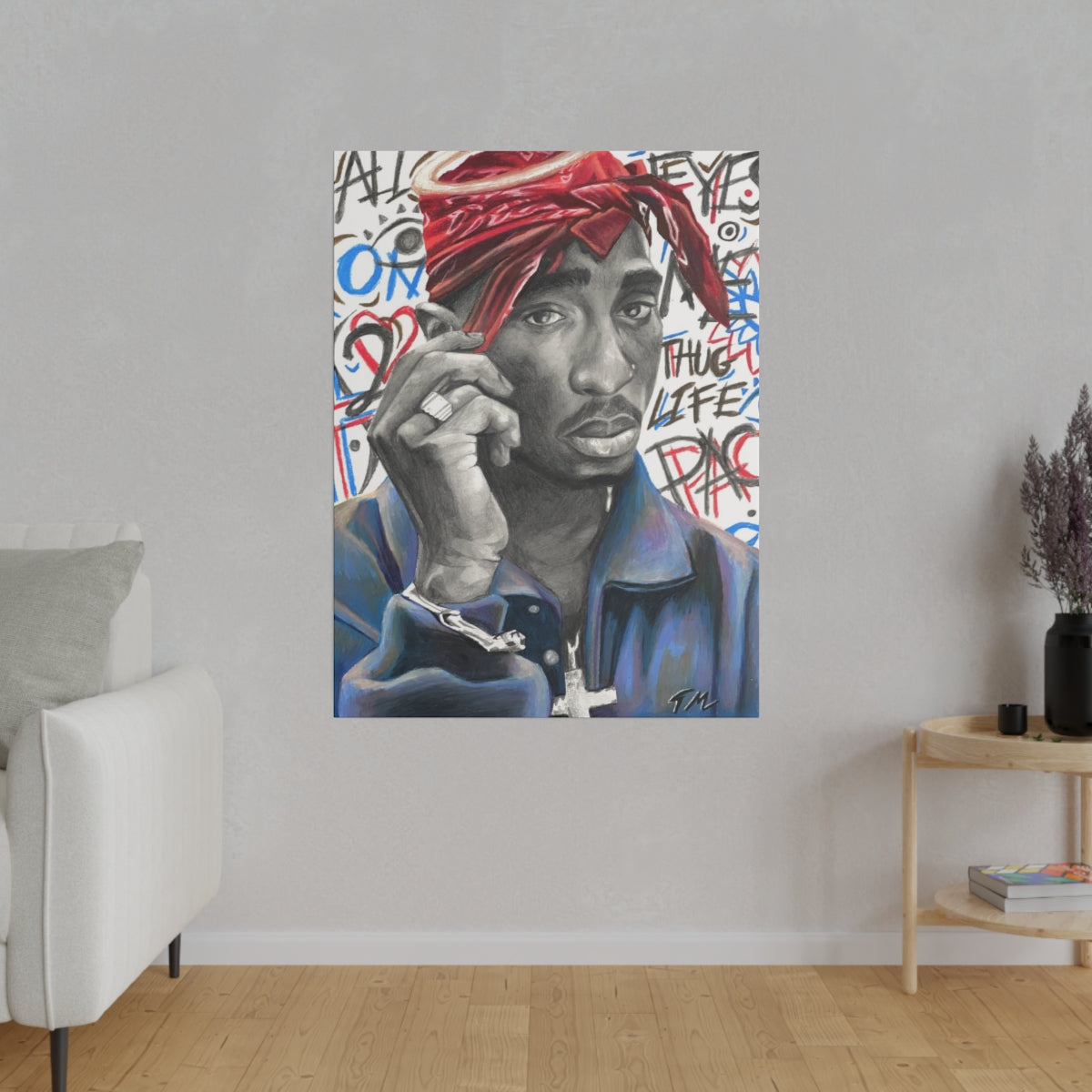 2 Pac - Canvas - Tommy Manning Art