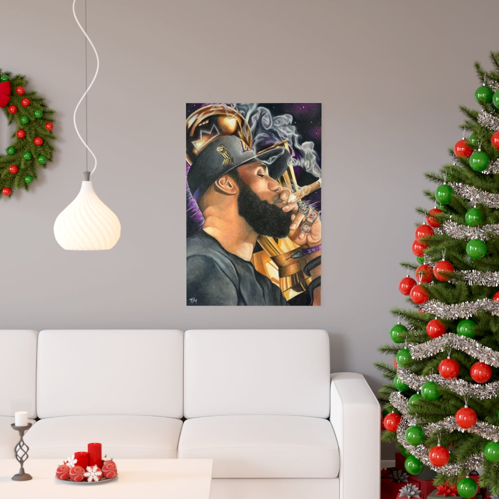 Lebron Cigar - Fine Art Print - Tommy Manning Art