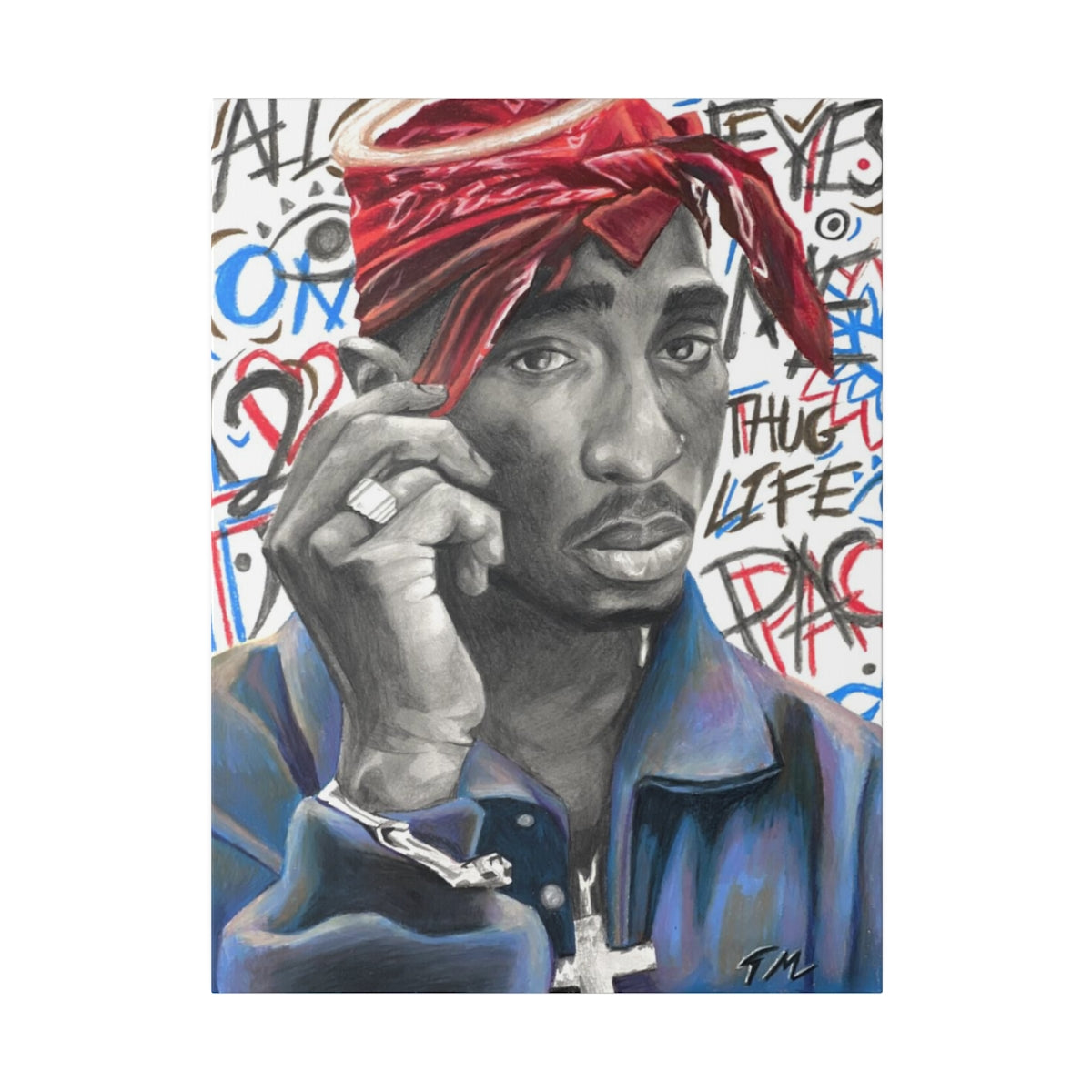 2 Pac - Canvas - Tommy Manning Art