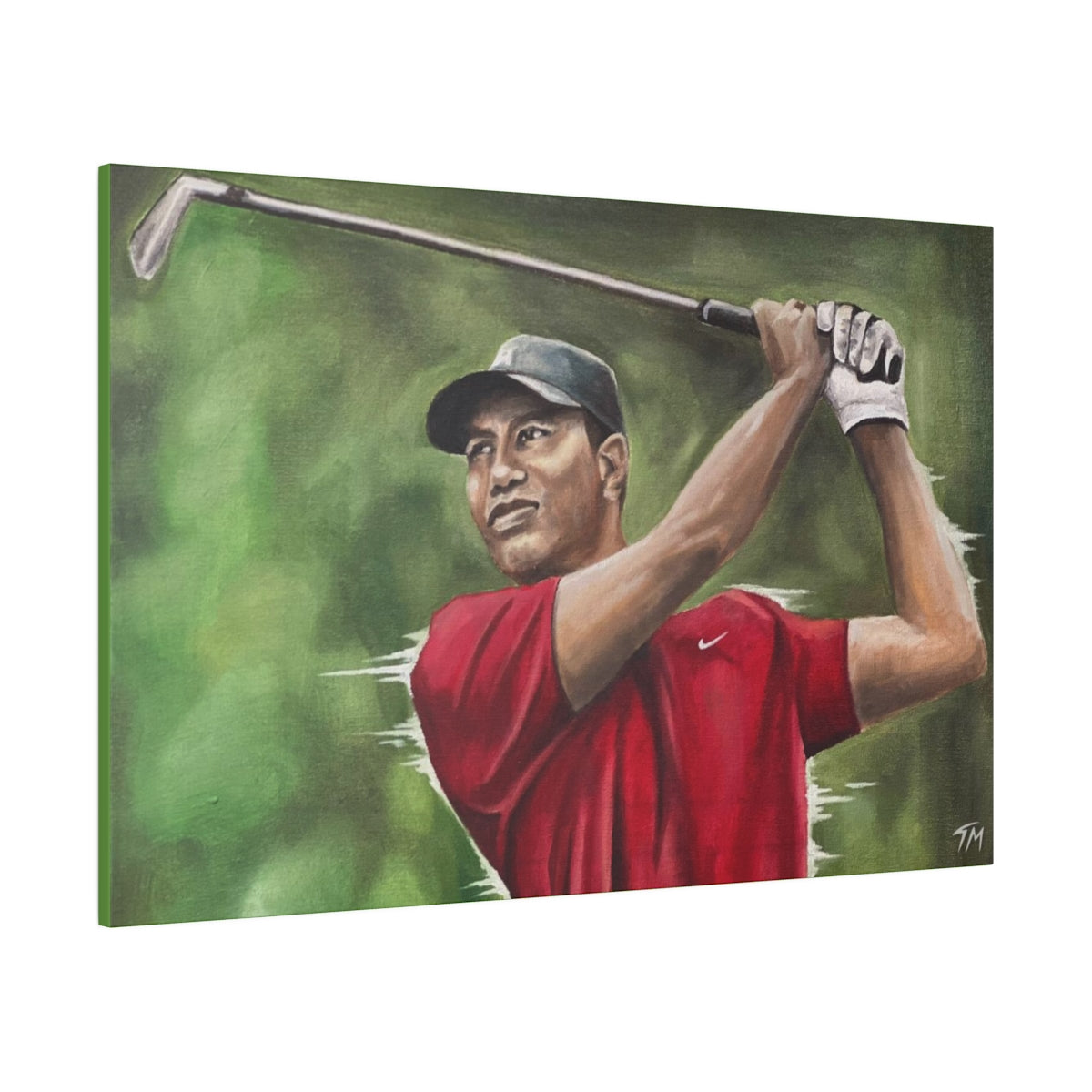 TIGER WOODS - Canvas - Tommy Manning Art