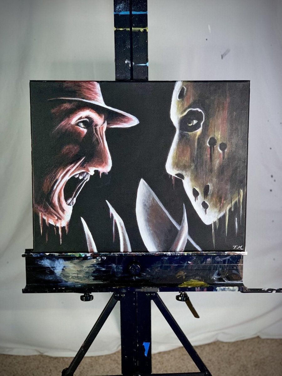 Frxddy V.S. Jxson - Original Painting - Tommy Manning Art