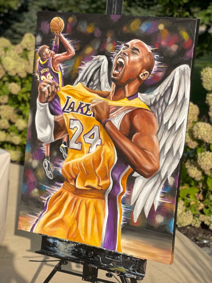 Kobe Bryant - Mamba - Original drawing - Tommy Manning Art