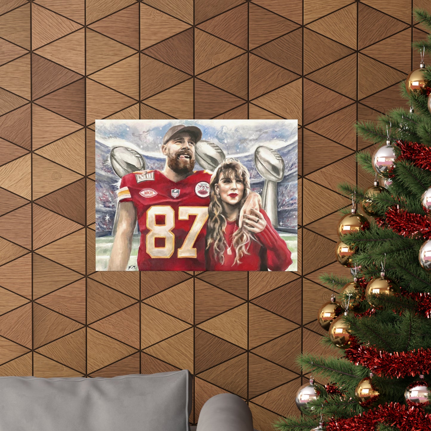 Travis Kelce and Taylor Swift - Poster Print