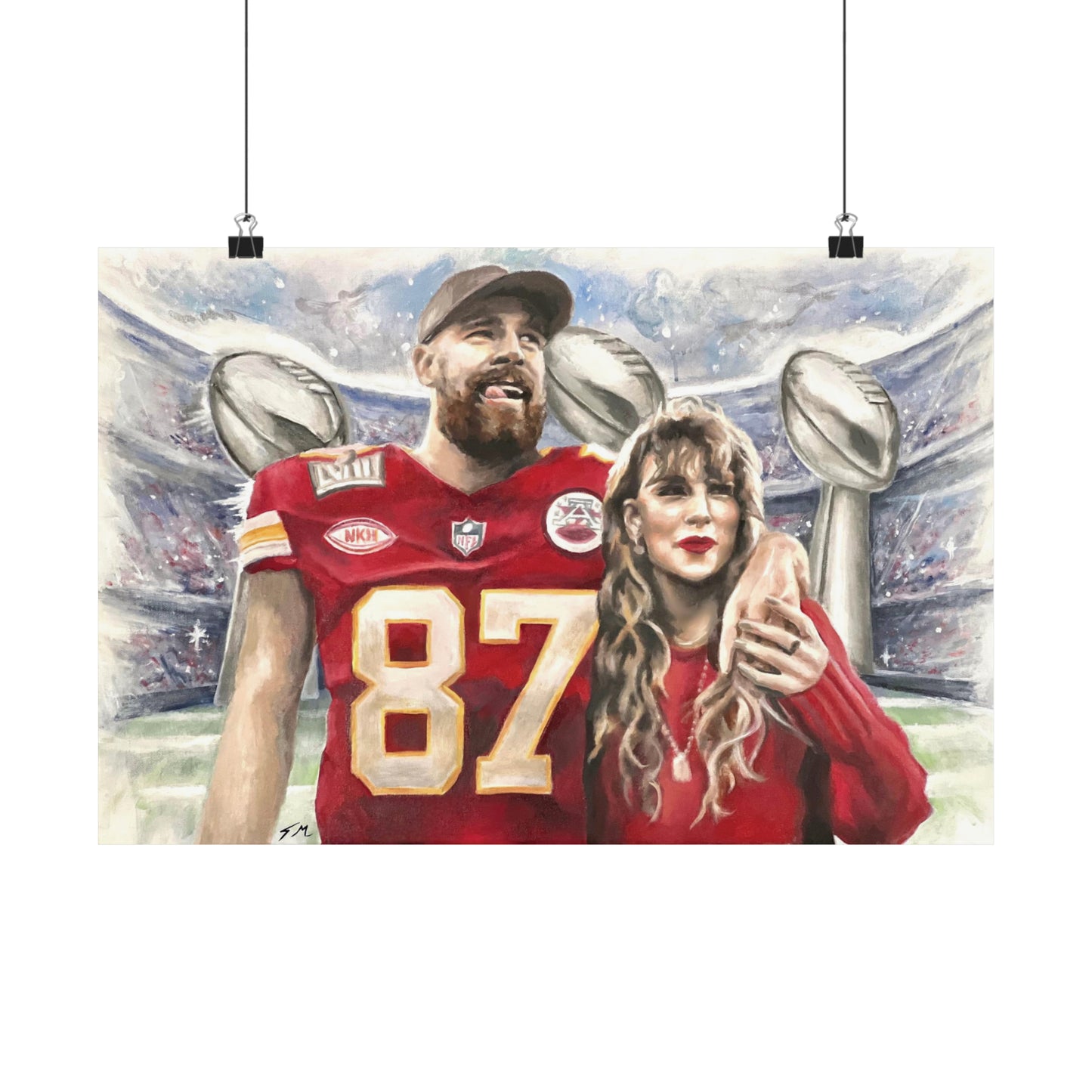 Travis Kelce and Taylor Swift - Poster Print