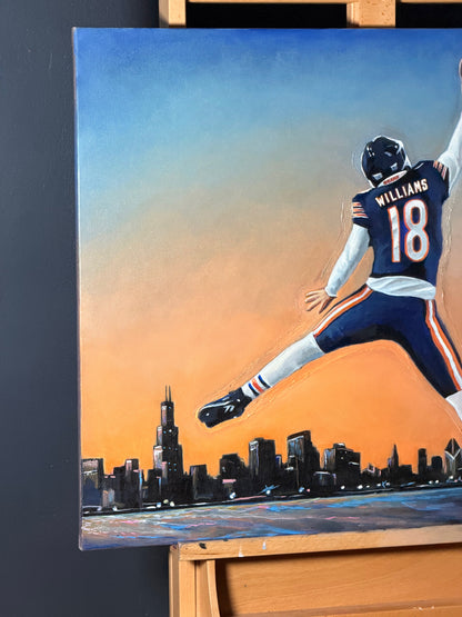 Caleb Williams "JUMPMAN" - Original Painting