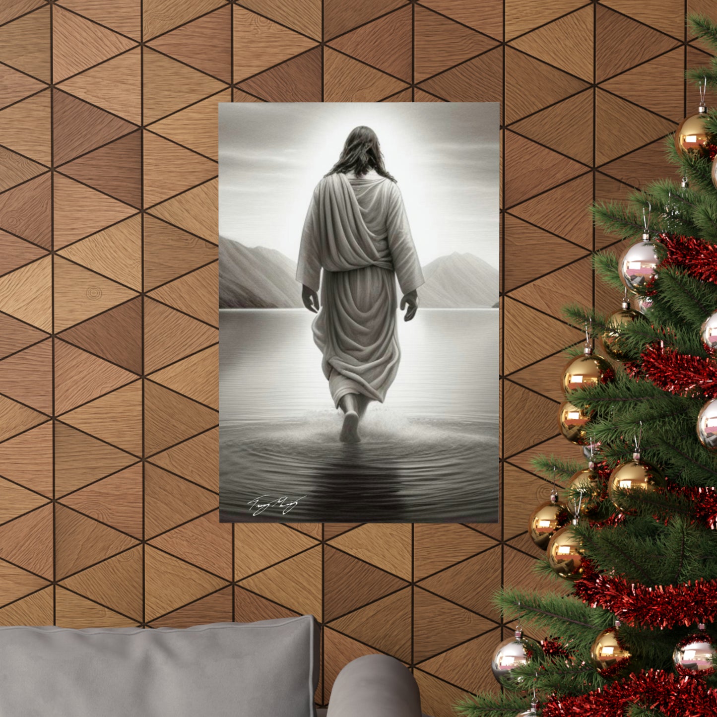 Jesus Walks on Water - Poster Print