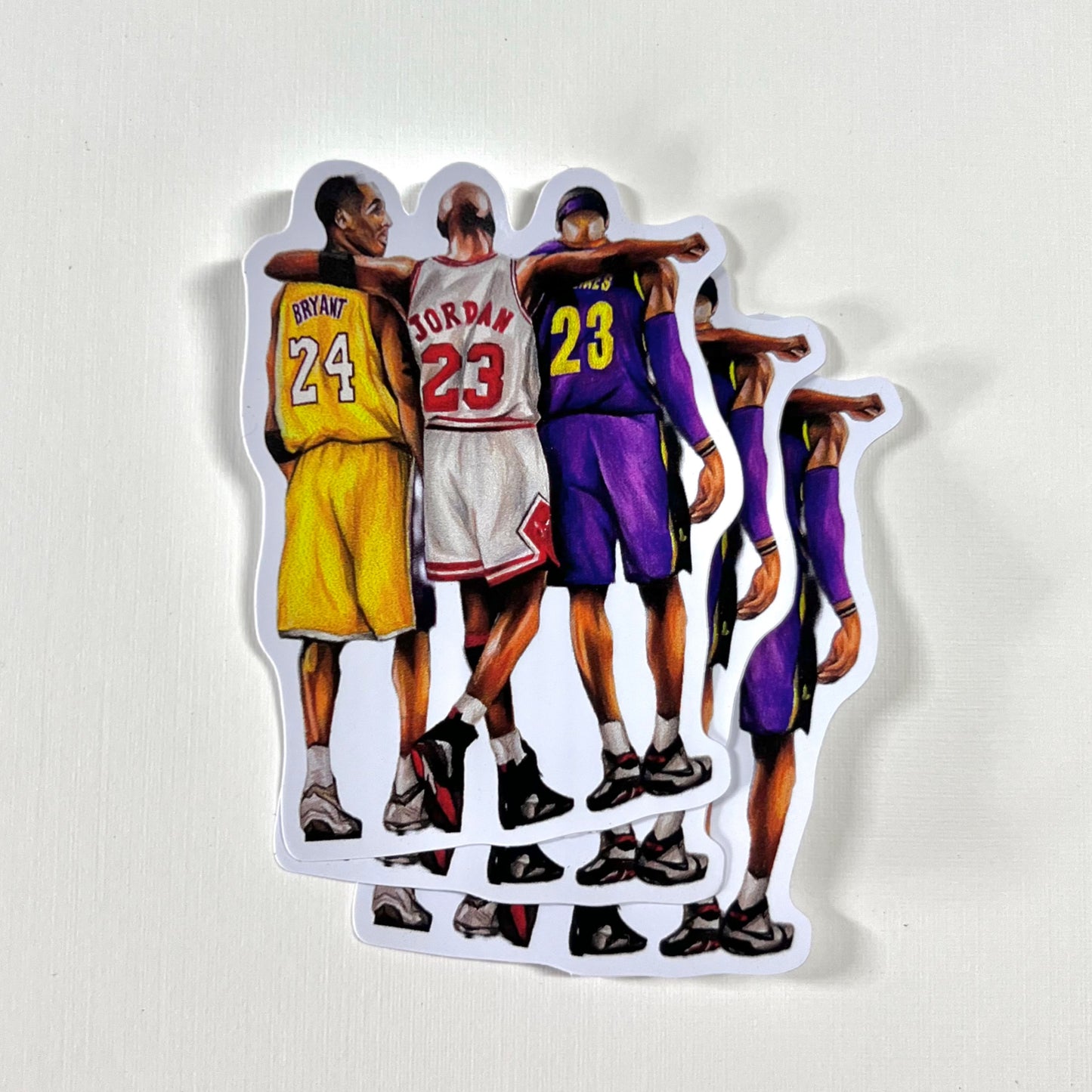 Kobe, Jordan, Lebron - Vinyl Sticker