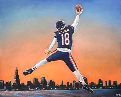 Caleb Williams "JUMPMAN" - Original Painting