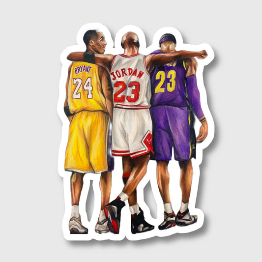 Kobe, Jordan, Lebron - Vinyl Sticker