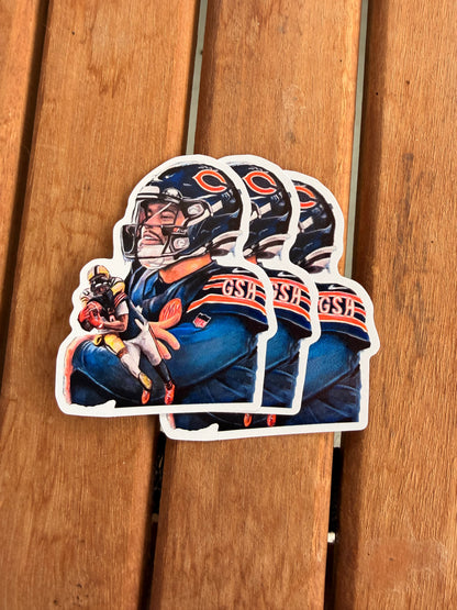 Caleb "Iceman" Williams Original Art Vinyl Sticker