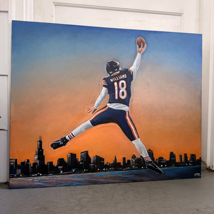 Caleb Williams "JUMPMAN" - Original Painting