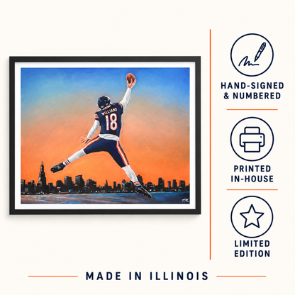 Caleb Williams "Jumpman" Limited Edition Poster Print