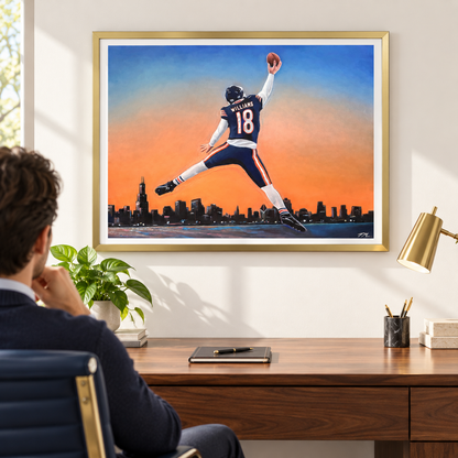 Caleb Williams "Jumpman" Limited Edition Poster Print