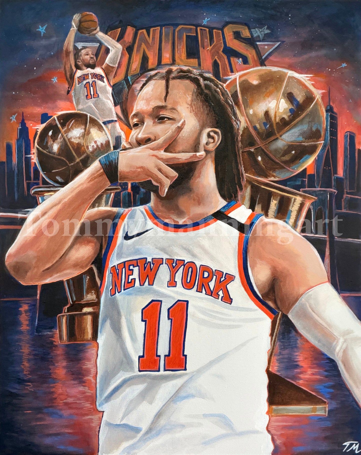 Jalen Brunson - 1 of 1 Original Painting