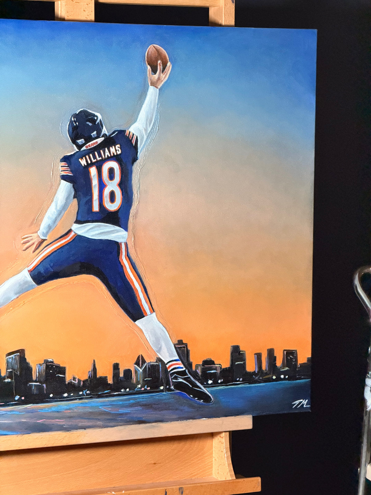 Caleb Williams "JUMPMAN" - Original Painting