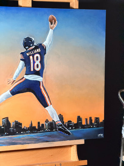 Caleb Williams "JUMPMAN" - Original Painting