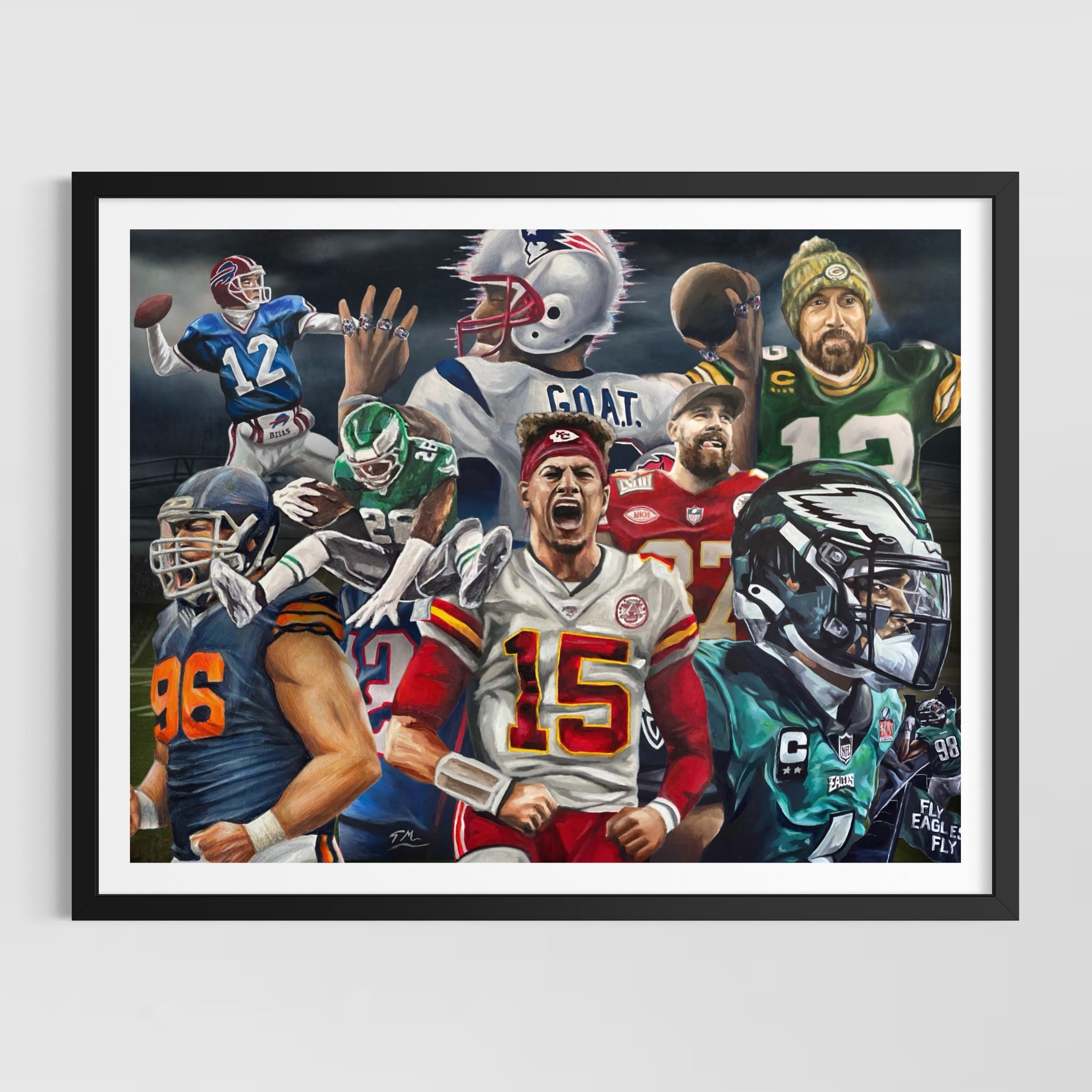 NFL選手アートポスターカタログ　A2版 NFL Legends Poster Print | Hand-Painted Art by Tommy Manning