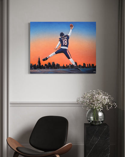 Caleb Williams "Jumpman" - Canvas Print