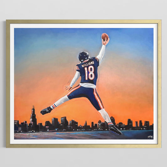 Caleb Williams "Jumpman" Limited Edition Poster Print
