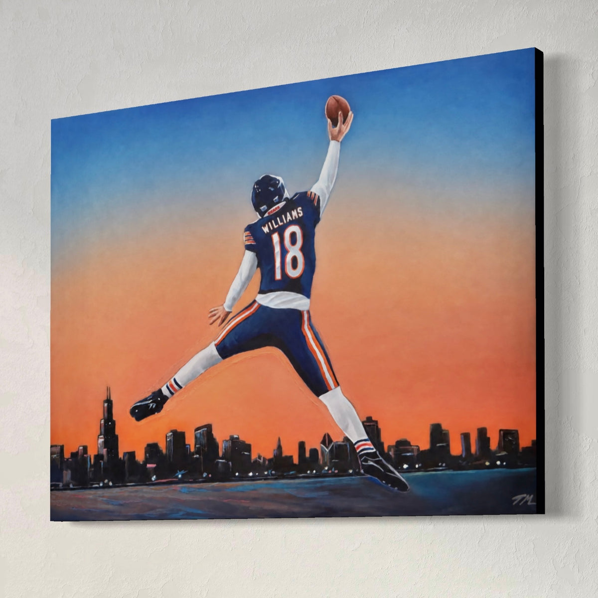 Caleb Williams "Jumpman" - Canvas Print