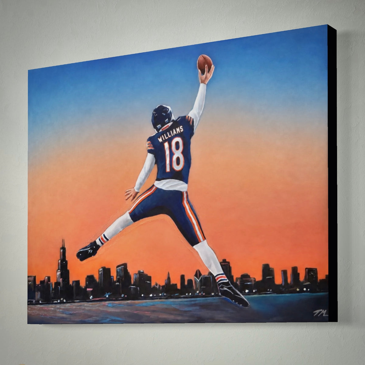 Caleb Williams "Jumpman" - Canvas Print