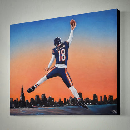 Caleb Williams "Jumpman" - Canvas Print