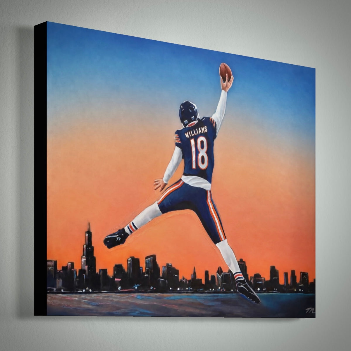 Caleb Williams "Jumpman" - Canvas Print