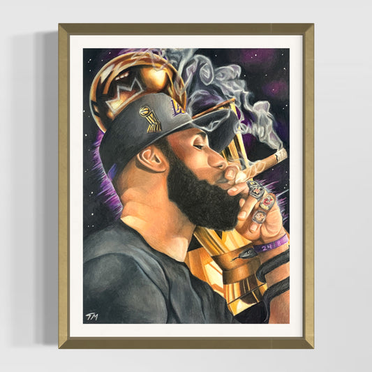 King Lebron - Signed Print