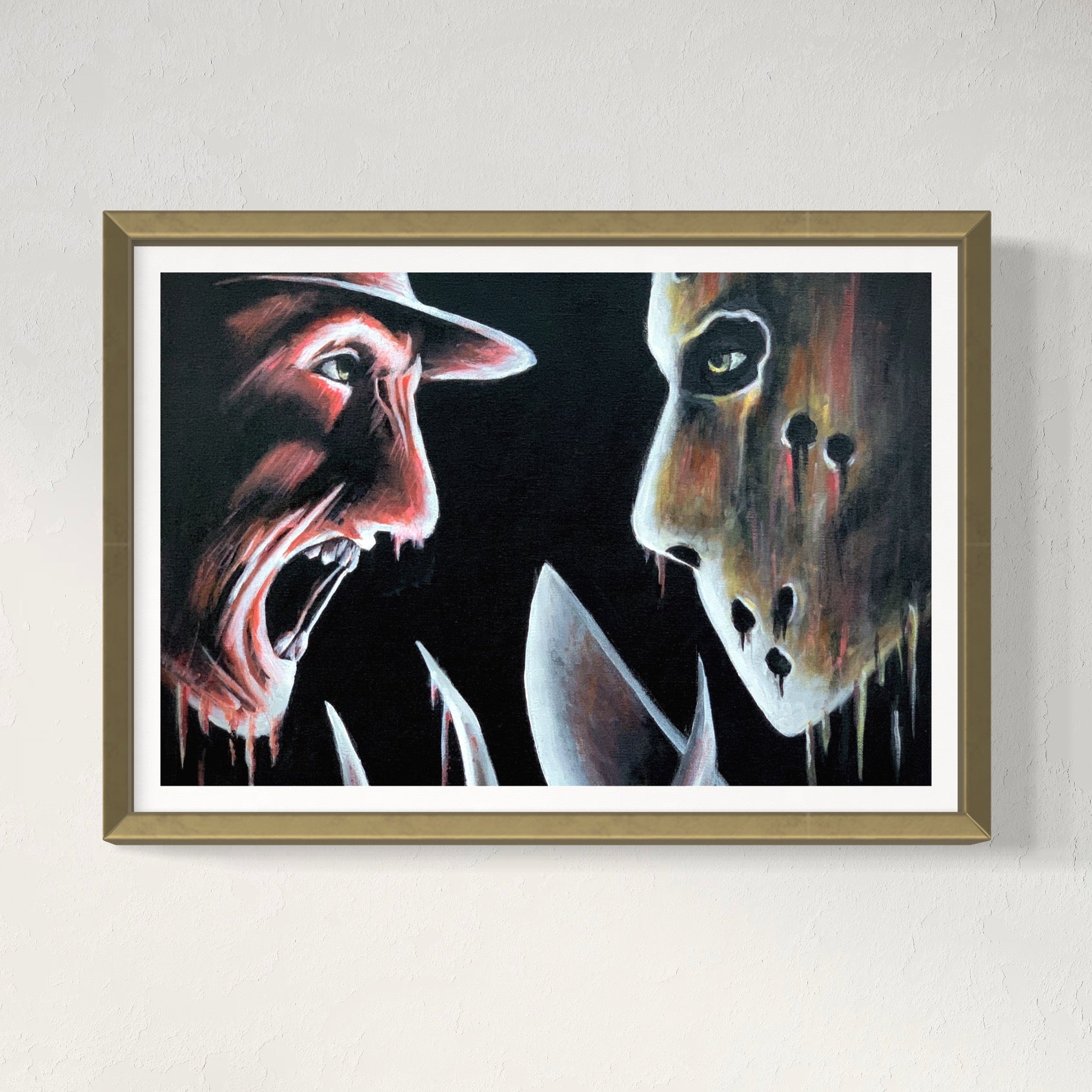 Freddy Krueger & Jason Voorhees FREDDY VS JASON Poster Wall Art Prints ...
