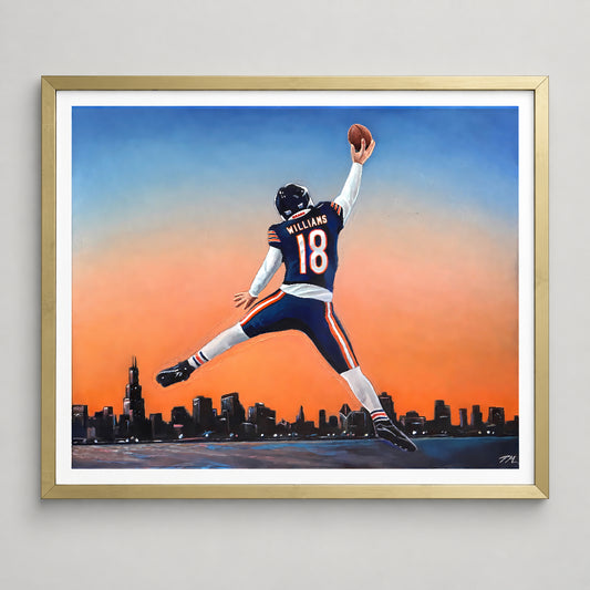 Caleb Williams "Jumpman" Limited Edition Poster Print