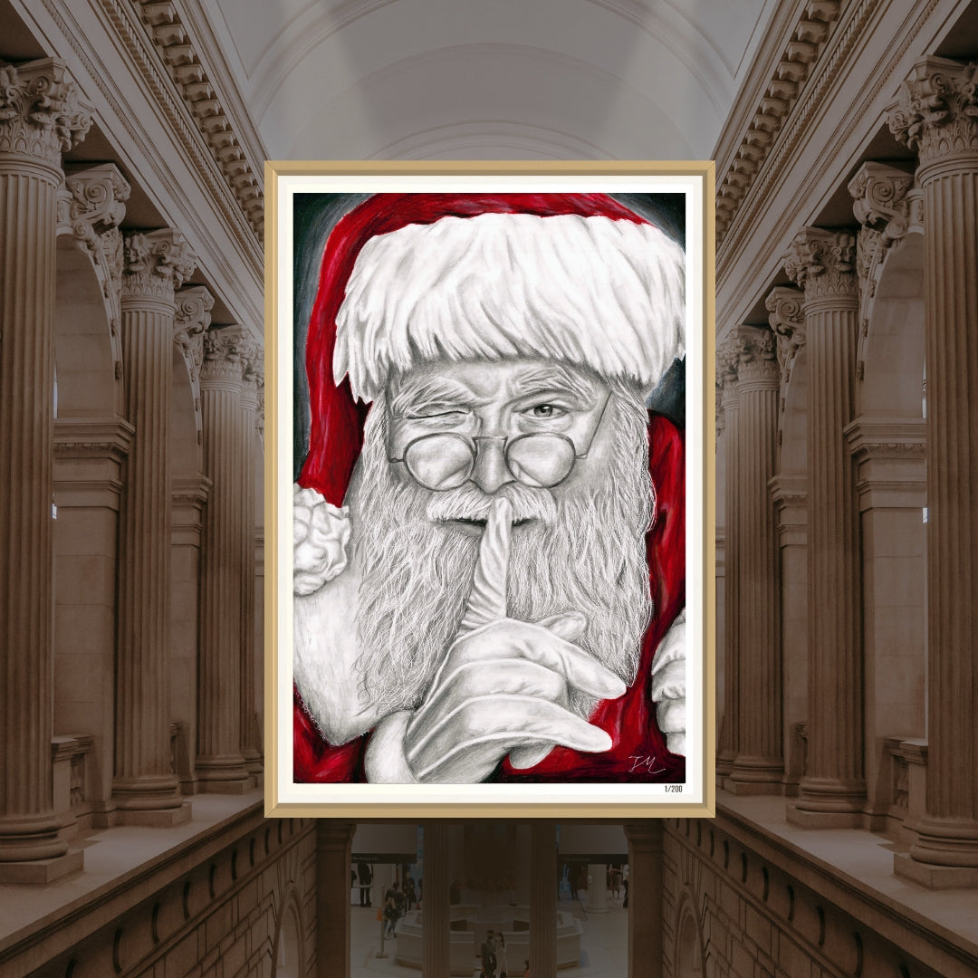 Santa's Secret - Poster Print