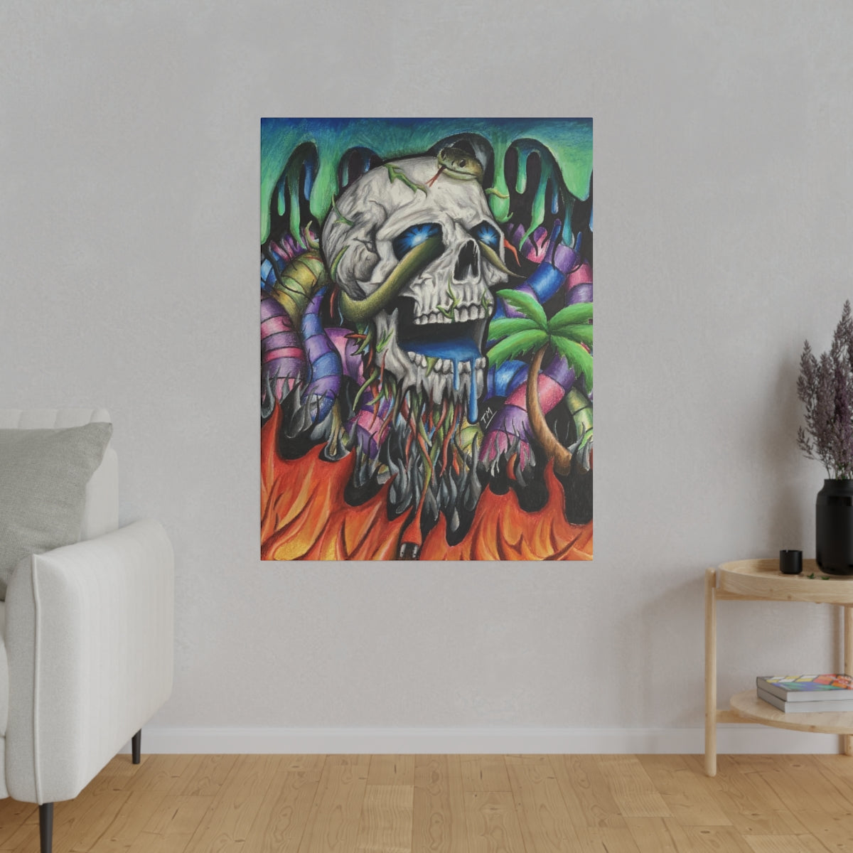 Ego Death (Skull) - Canvas - Tommy Manning Art