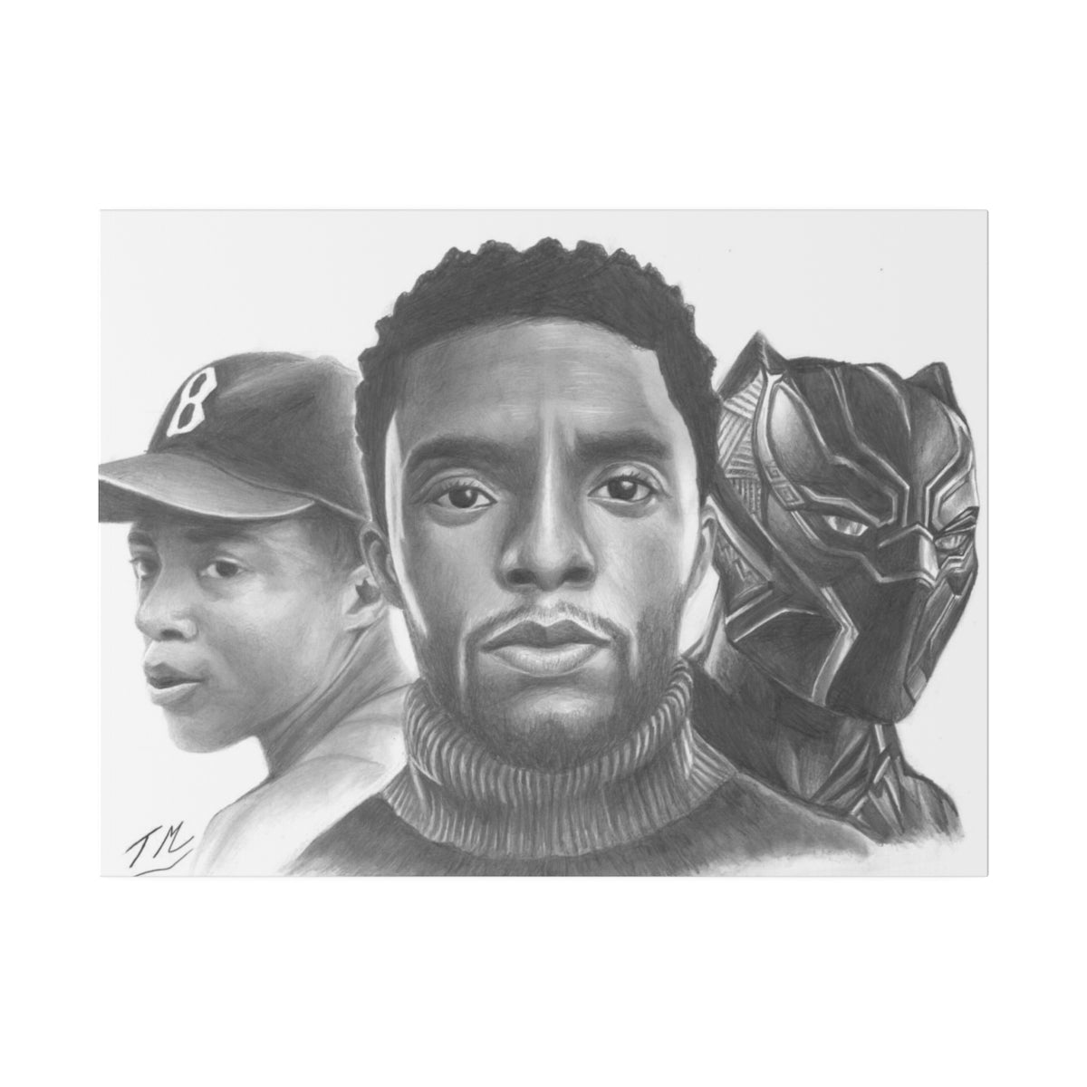 Chadwick Boseman - Canvas - Tommy Manning Art