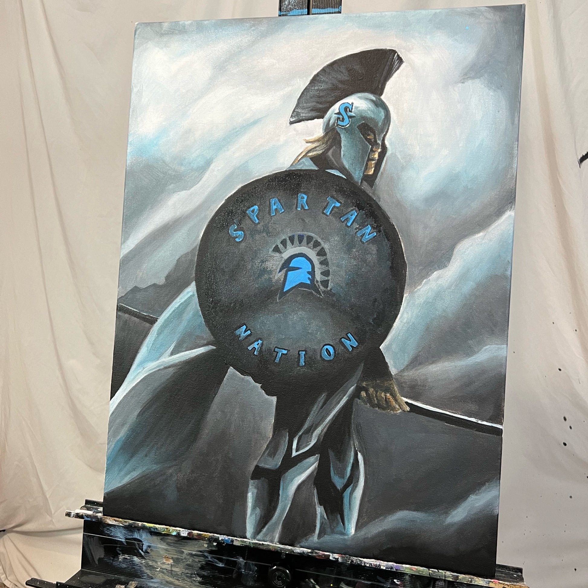 "Spartan" - Original Painting - Tommy Manning Art