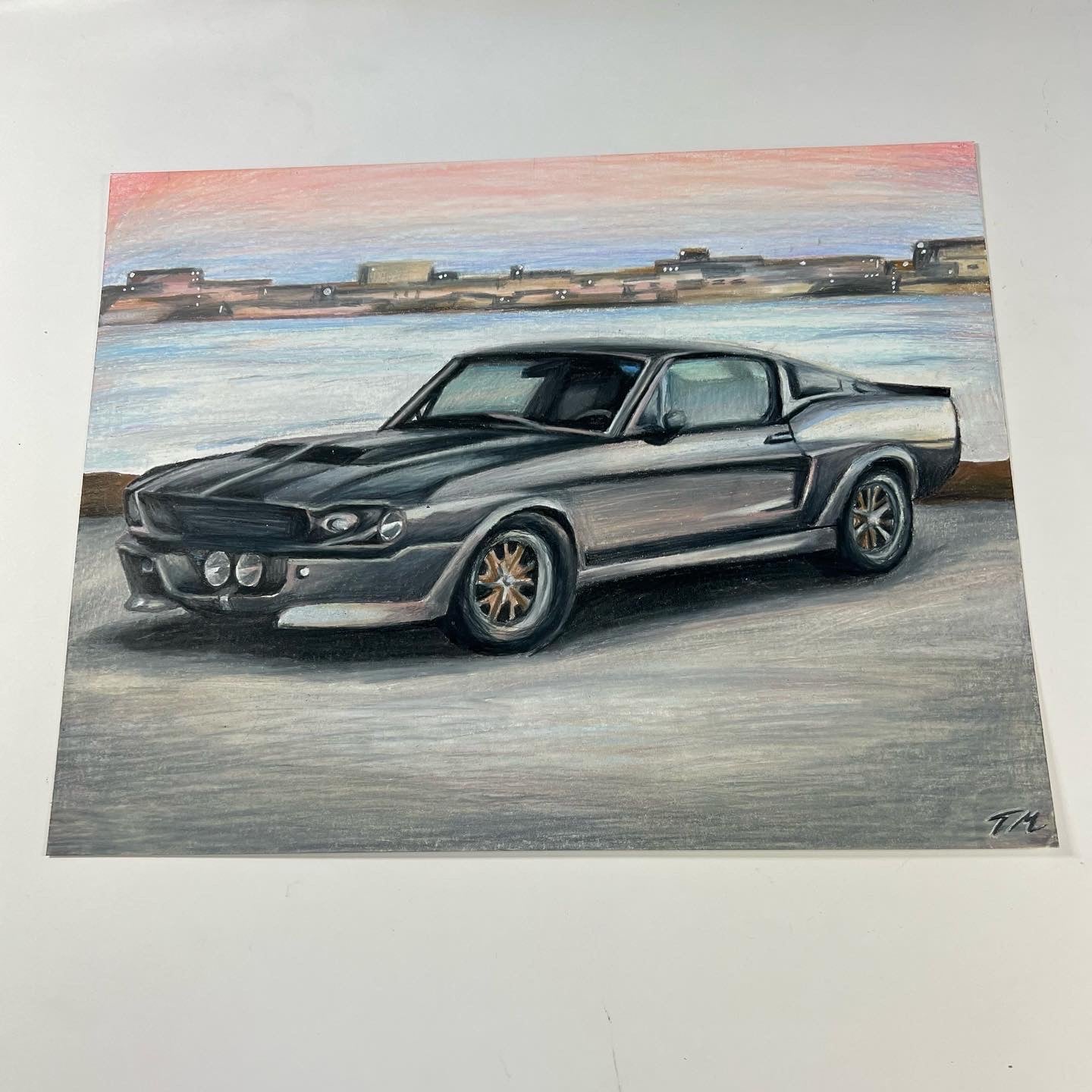 GT 500 - Original Drawing 14x11 - Tommy Manning Art