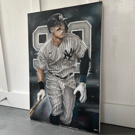 "Aaron Judge" - Original Painting - 30x20 - Tommy Manning Art