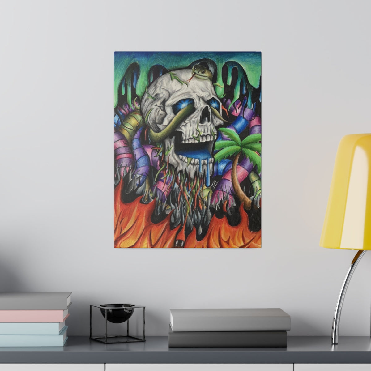 Ego Death (Skull) - Canvas - Tommy Manning Art