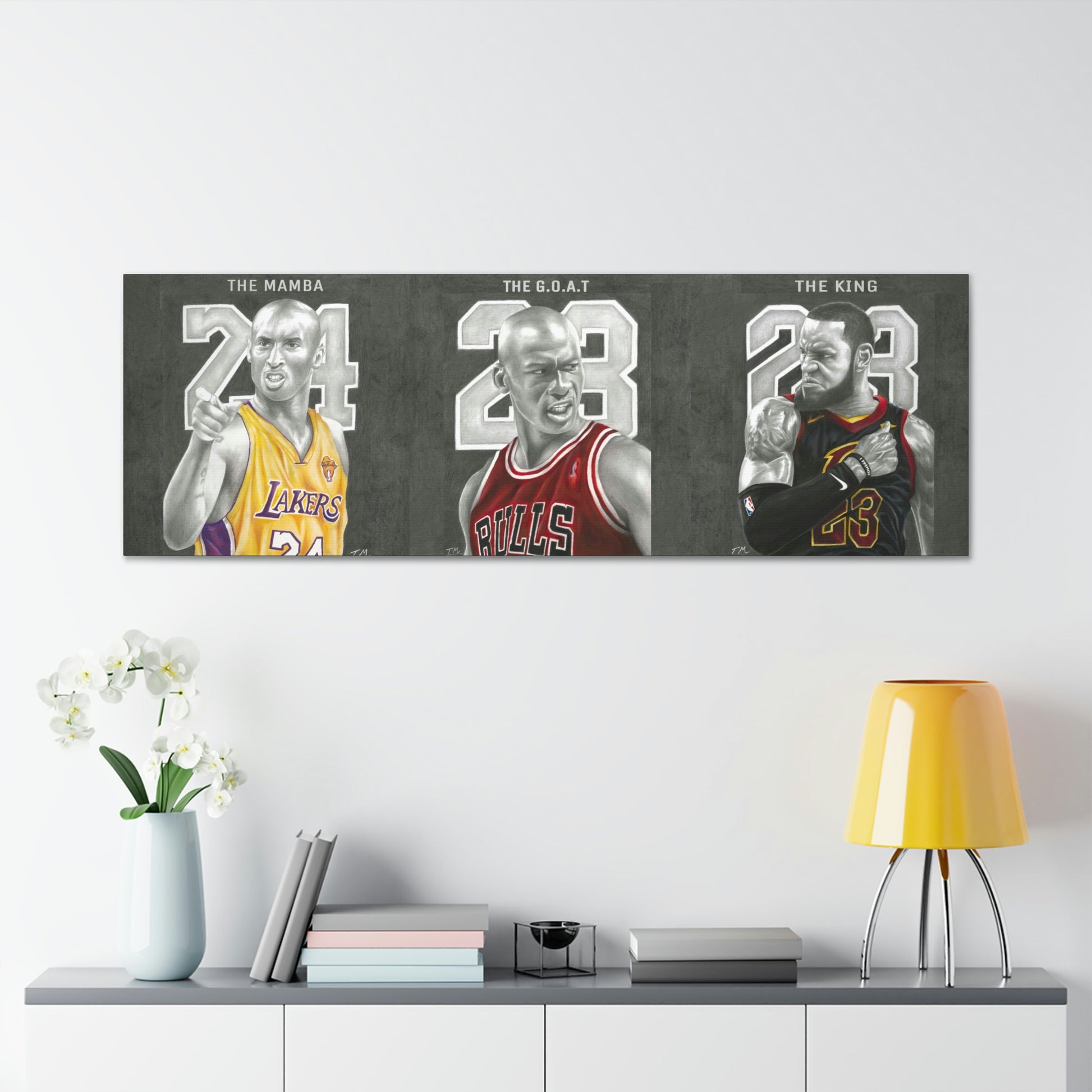 Mamba, GOAT, King - Limited Collage Canvas - Tommy Manning Art