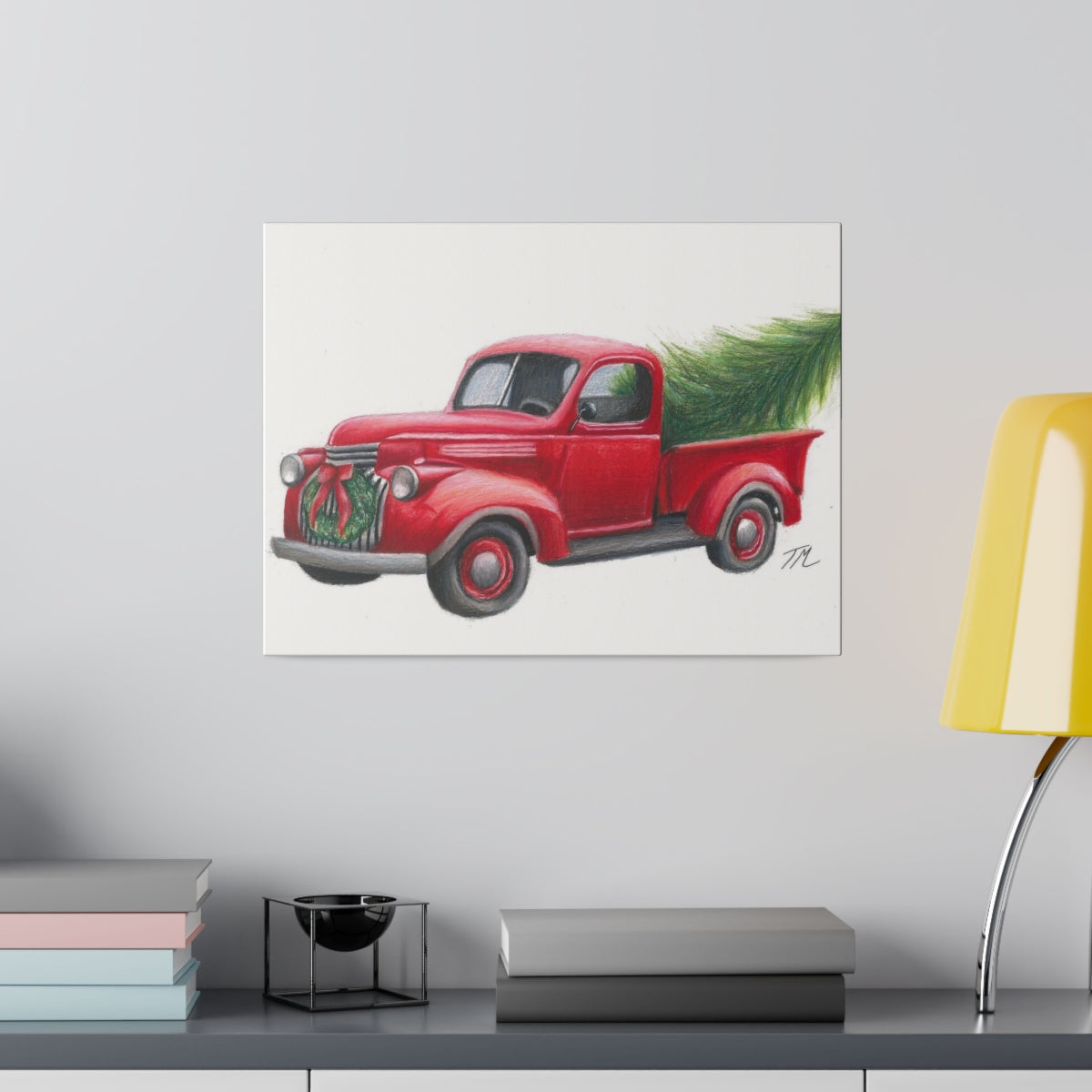Christmas Truck - Canvas - Tommy Manning Art