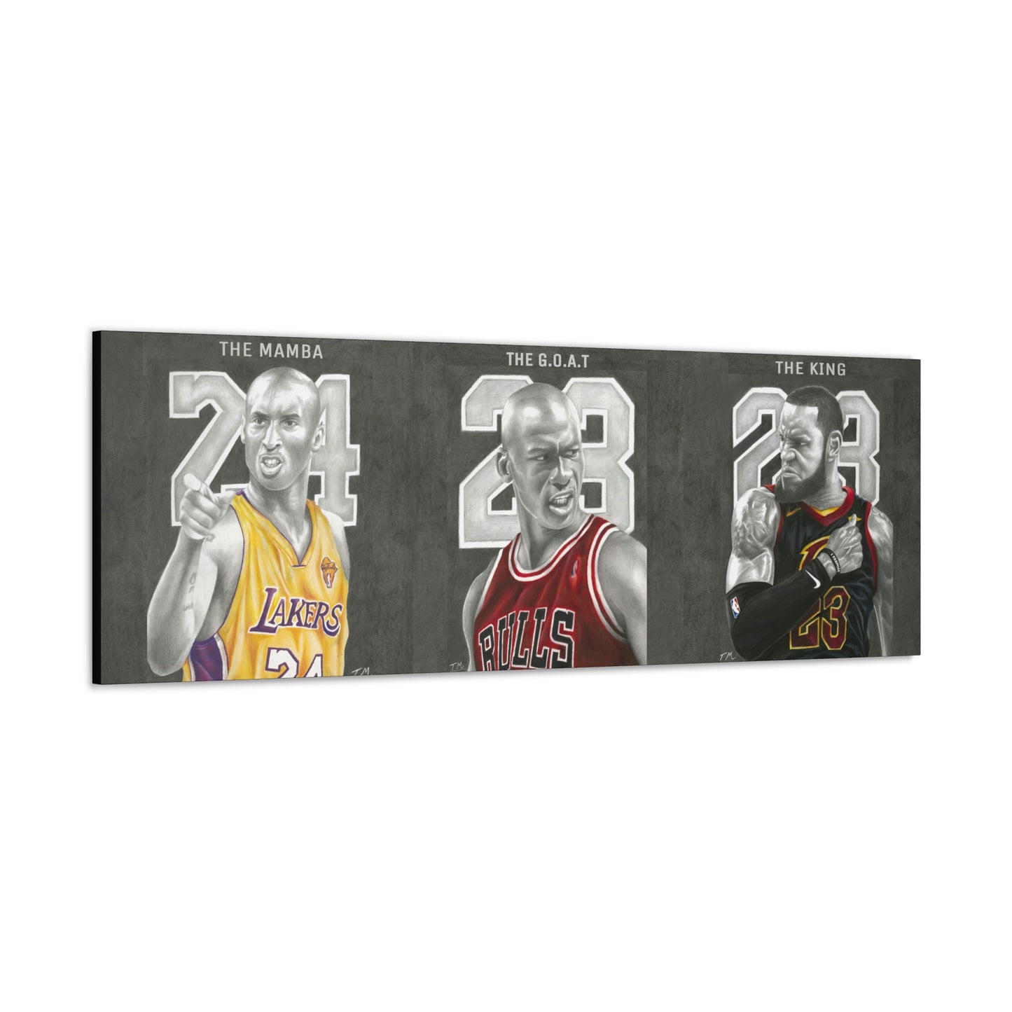 Mamba, GOAT, King - Limited Collage Canvas - Tommy Manning Art