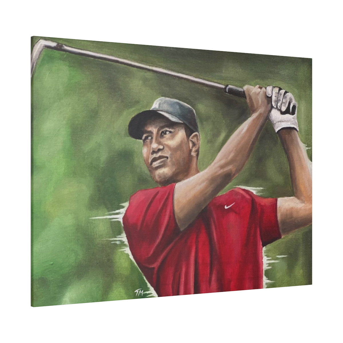 TIGER WOODS - Canvas - Tommy Manning Art