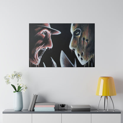 FREDDY VS JASON - Canvas - Tommy Manning Art