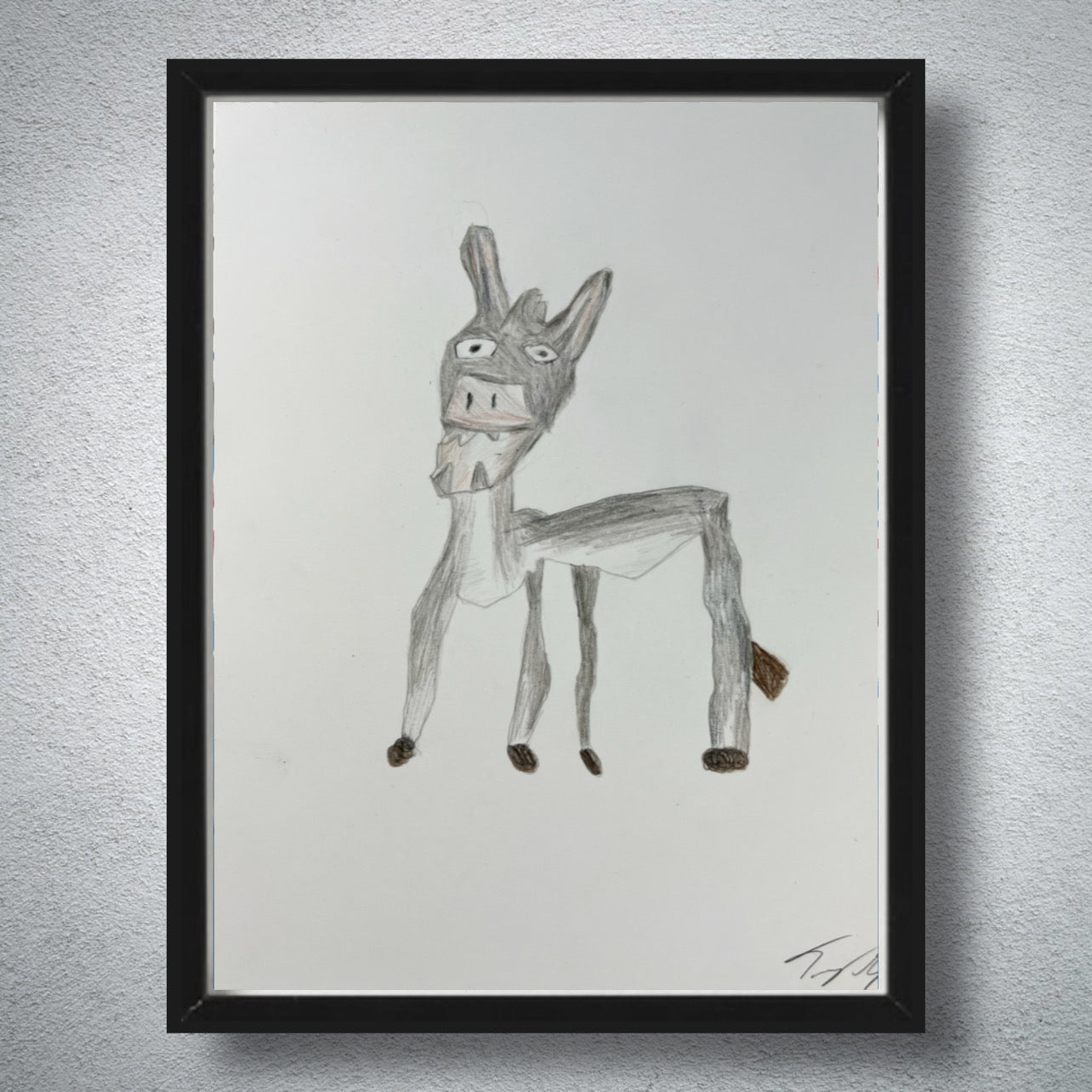 "Gxnna" and "Donkey #2" - Original Drawings bundle (framed) - Tommy Manning Art